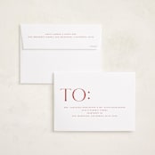 "On the Edge" - Holiday Photo Mount Cards in Cranberry by Michelle Taylor - FREE Recipient Addressing