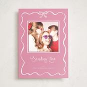 "quirky fun" - Holiday Photo Mount Cards in Rose by Cass Loh - Front