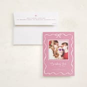 "quirky fun" - Holiday Photo Mount Cards in Rose by Cass Loh - Card with Envelope