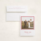 "Lauren" - Holiday Photo Mount Cards in Apple by Blustery August - Card with Envelope