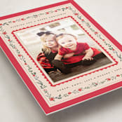 "Festive Embroidery" - Holiday Photo Mount Cards in Peppermint by Teju Reval - Premium Photo Paper Mounted on Card