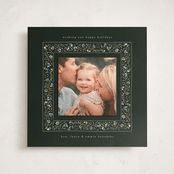 "Fairytale Border" - Holiday Photo Mount Cards in Pine by Erin L. Wilson - Front