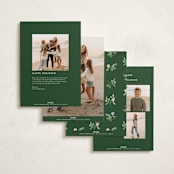 "Bella" - Holiday Photo Mount Cards in Cardinal by Sarah Knight - Back of Card Options