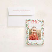 "Bella" - Holiday Photo Mount Cards in Cardinal by Sarah Knight - Card with Envelope