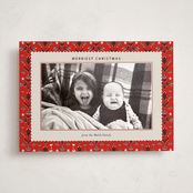 "Christmas Tapestry" - Holiday Photo Mount Cards in Poppy by Ani Somi - Front