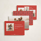 "Christmas Tapestry" - Holiday Photo Mount Cards in Poppy by Ani Somi - Back of Card Options