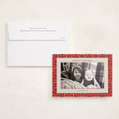 "Christmas Tapestry" - Holiday Photo Mount Cards in Poppy by Ani Somi - Card with Envelope