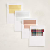 "Tartan Traditions" - Holiday Photo Mount Cards in Holly Berry by Yaling Hou Suzuki - Envelope Liner Options