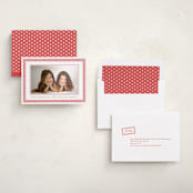 "Viva Stripe" - Holiday Photo Mount Cards in Peppermint by Olivia Raufman - Assembled