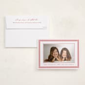 "Viva Stripe" - Holiday Photo Mount Cards in Peppermint by Olivia Raufman - Card with Envelope