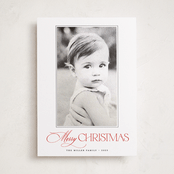 "merry" - Holiday Photo Mount Cards in Candy Cane by Benita Crandall - Front