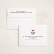 "Vintage ribbon" - Holiday Photo Mount Cards in Sage by Sarah Knight - FREE Recipient Addressing
