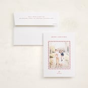 "Candycane" - Holiday Photo Mount Cards in Candy Cane by Pixel and Hank - Card with Envelope