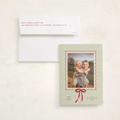 "Trendy classic" - Holiday Photo Mount Cards in Holly by Creo Study - Card with Envelope