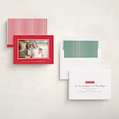 "Devon" - Holiday Photo Mount Cards in Poinsettia by Amy Kross - Assembled