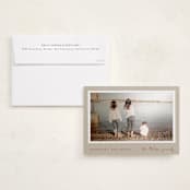 "Stamped" - Holiday Photo Mount Cards in Sand by Maja Cunningham - Card with Envelope