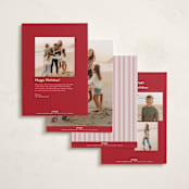 "Glide" - Holiday Photo Mount Cards in Holly Berry by Everett Paper Goods - Back of Card Options