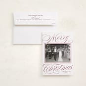 "Sugarplum" - Holiday Photo Mount Cards in Sugar Plum by Alston Foster - Card with Envelope