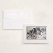 "Bedford" - Holiday Photo Mount Cards in Snow by Amy Kross - Card with Envelope