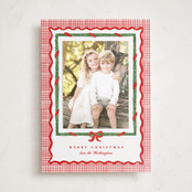 "Christmas maximalism" - Holiday Photo Mount Cards in Stocking by Creo Study - Front
