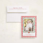 "Christmas maximalism" - Holiday Photo Mount Cards in Stocking by Creo Study - Card with Envelope