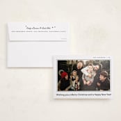 "Serenata" - Holiday Photo Mount Cards in Midnight by Pati Cascino - Card with Envelope