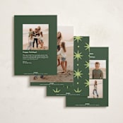 "Bright Laughter" - Holiday Photo Mount Cards in Lime by Erin Hodges - Back of Card Options
