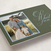 "Family Traditions" - Holiday Photo Mount Cards in Evergreen by Erin Hodges - Premium Photo Paper Mounted on Card