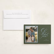 "Family Traditions" - Holiday Photo Mount Cards in Evergreen by Erin Hodges - Card with Envelope