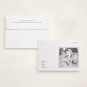 "Minimal Wishes" - Holiday Photo Mount Cards in Coal by Ashlee Townsend - Card with Envelope