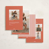 "Miro" - Holiday Photo Mount Cards in Clementine by Megan Davis - Back of Card Options