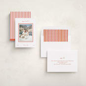 "Miro" - Holiday Photo Mount Cards in Clementine by Megan Davis - Assembled