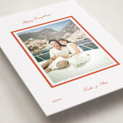 "Miro" - Holiday Photo Mount Cards in Clementine by Megan Davis - Premium Photo Paper Mounted on Card