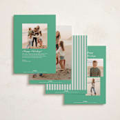 "Wordy Waze" - Holiday Photo Mount Cards in Wintermint by Kaydi Bishop - Back of Card Options