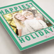 "Wordy Waze" - Holiday Photo Mount Cards in Wintermint by Kaydi Bishop - Premium Photo Paper Mounted on Card
