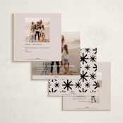"Modern & Merry" - Holiday Photo Mount Cards in Ink by Joyce Pinheiro - Back of Card Options