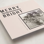 "Modern & Merry" - Holiday Photo Mount Cards in Ink by Joyce Pinheiro - Premium Photo Paper Mounted on Card