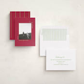 "Delicate Frame" - Holiday Photo Mount Cards in Pomegranate by Baumbirdy - Assembled