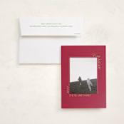 "Delicate Frame" - Holiday Photo Mount Cards in Pomegranate by Baumbirdy - Card with Envelope