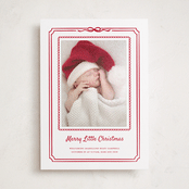 "Little Christmas Gift" - Holiday Photo Mount Cards in Candy Cane by Jenna Holcomb - Front