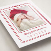 "Little Christmas Gift" - Holiday Photo Mount Cards in Candy Cane by Jenna Holcomb - Premium Photo Paper Mounted on Card