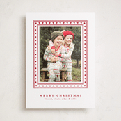 "Festive Mickey frame" - Holiday Photo Mount Cards in Peppermint by Lea Delaveris - Front
