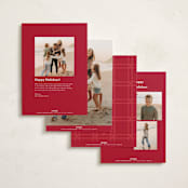 "Festive Mickey frame" - Holiday Photo Mount Cards in Peppermint by Lea Delaveris - Back of Card Options