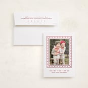 "Festive Mickey frame" - Holiday Photo Mount Cards in Peppermint by Lea Delaveris - Card with Envelope