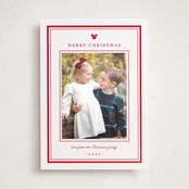 "Mickey classic preppy" - Holiday Photo Mount Cards in Candy Cane by Creo Study - Front