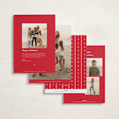 "Mickey classic preppy" - Holiday Photo Mount Cards in Candy Cane by Creo Study - Back of Card Options