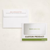"Portrait Custom" - Holiday Photo Mount Cards in Charcoal by Minted Custom - Card with Envelope