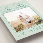 "Julep" - Holiday Photo Mount Cards in Mint by Megan Davis - Premium Photo Paper Mounted on Card