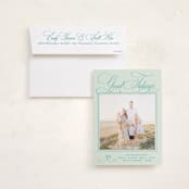 "Julep" - Holiday Photo Mount Cards in Mint by Megan Davis - Card with Envelope
