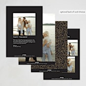 "Winter Sparkle" - Holiday Cards in Coal by Leah Bisch - Back of Card Options